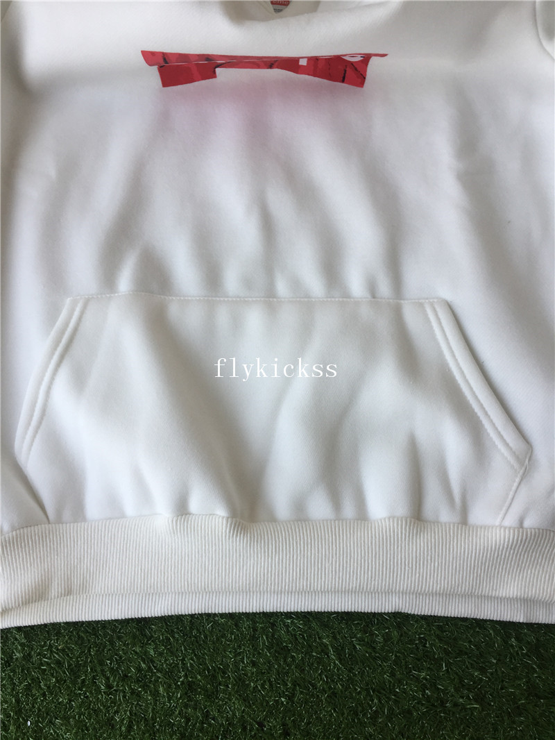 Supreme SUP Box Logo White Hoodie